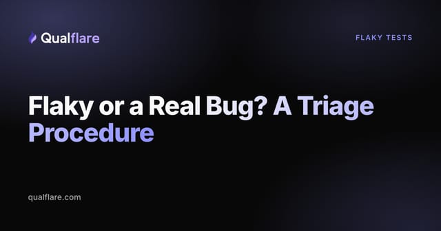 Flaky or a Real Bug? A Triage Procedure